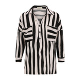 Rio Shirt - Free Form Stripe Licorice and Vanilla