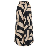 Sarinande Pants - Abstract Block Print Coffee and Black Australian designed by Women for Women