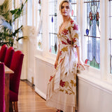 Bonny Wrap Dress - Mystery Gardenia Print Sand Rose