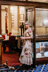 Bonny Wrap Dress - Mystery Gardenia Print Sand Rose