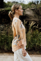 Bridget Top - Australis Print Ochre