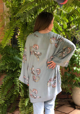 Holly Kimono - Paisley Print Cloud