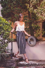 Harmony Pants - Black Feather Print