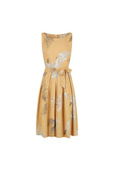 Isabella Dress - Australis Print Ochre