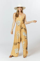 Melody Jumpsuit - Australis Print Ochre