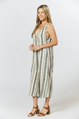 Mistle Jumpsuit - Seashell Feather Stripe