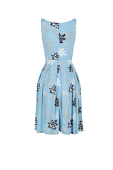 Isabella Dress - Mystery Gardenia Print Blue Dreams