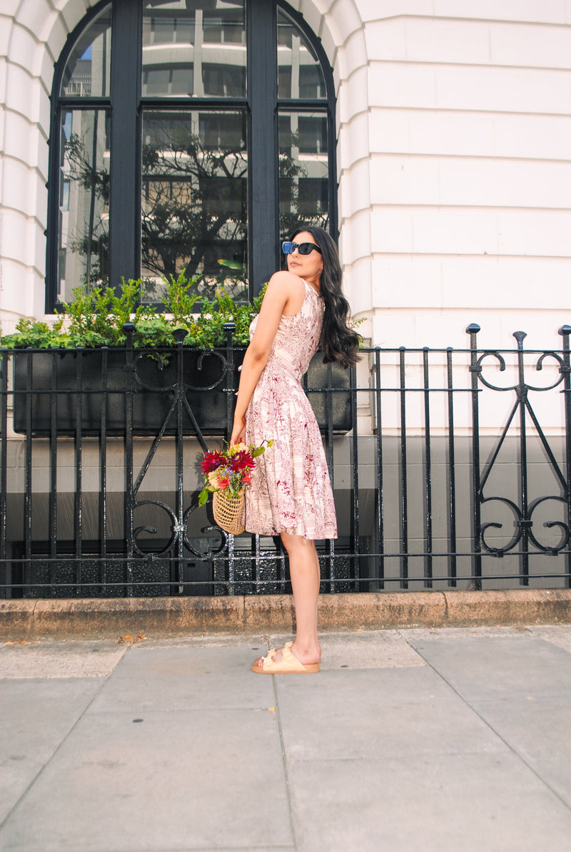 Isabella  Dress - Tiger Print Jewel Red