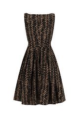 Isabella  Dress - Black Seed Pod Print