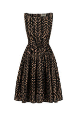 Isabella  Dress - Black Seed Pod Print