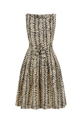 Isabella  Dress - Vanilla Seed Pod Print
