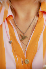 Rio Shirt - Free Form Stripe Musk and Apricot