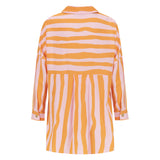 Rio Shirt - Free Form Stripe Musk and Apricot