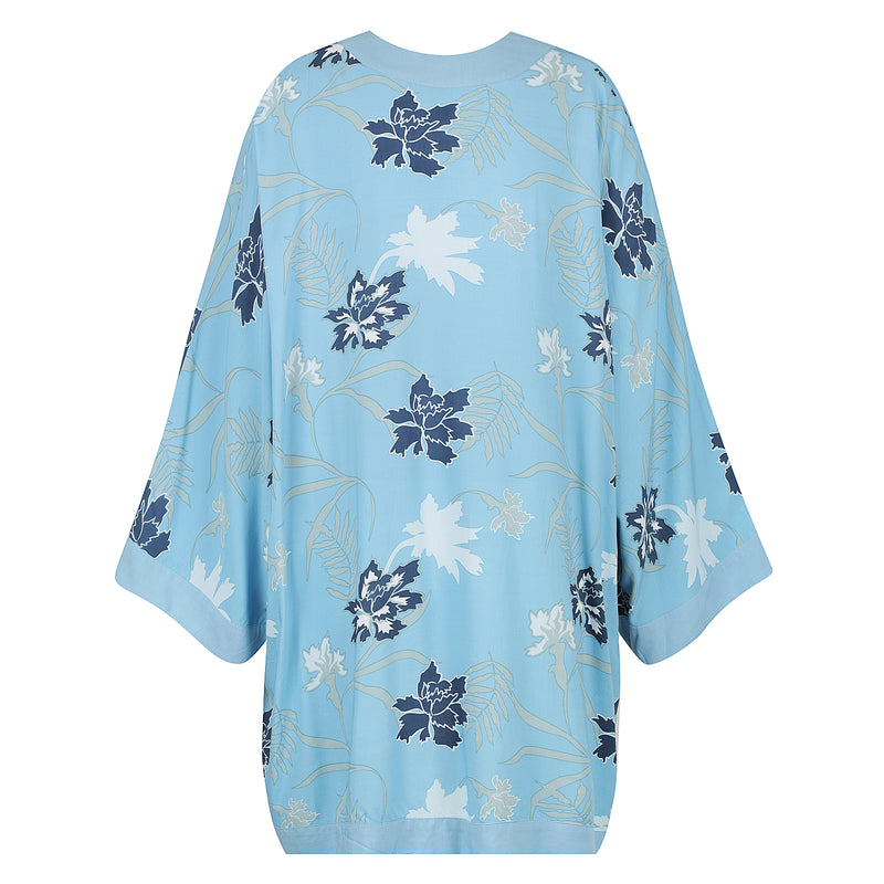 Holly Kimono - Mystery Gardenia Blue Dreams