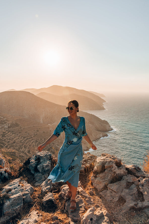 Bonny Wrap Dress -  Blue Dreams