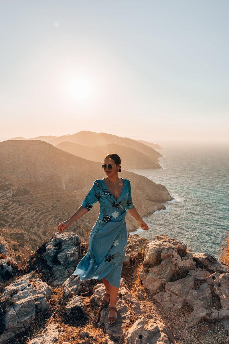 Bonny Wrap Dress -  Blue Dreams