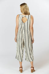 Mistle Jumpsuit - Seashell Feather Stripe